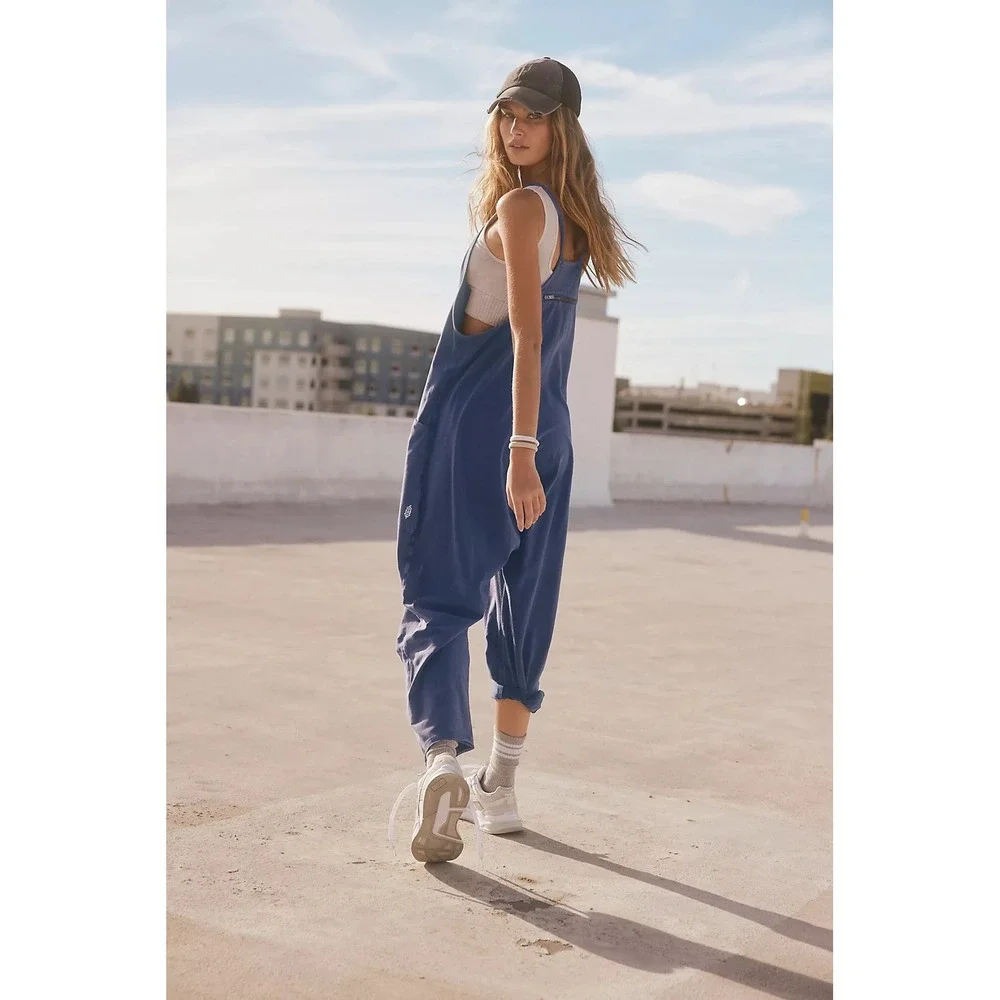 FP Movement x Free People Hot Shot Onesie in Supernova Navy Blue | Size Large